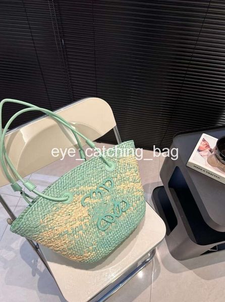 2024 Дизайнерская корзина соломенная сумка Loe Fashion Tote Bag Tock Woven Cross Cross Body Open Beach Bidbag Ladies Лето высокое качество