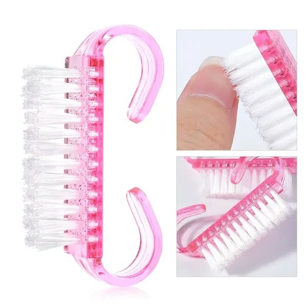 1/3/10pcs de acrílico pincel de unhas 4 colorido de unhas de manicure Pedicure Remova a limpeza de plástico Praços de unhas Ferramentas de arquivo conjunto de ferramentas