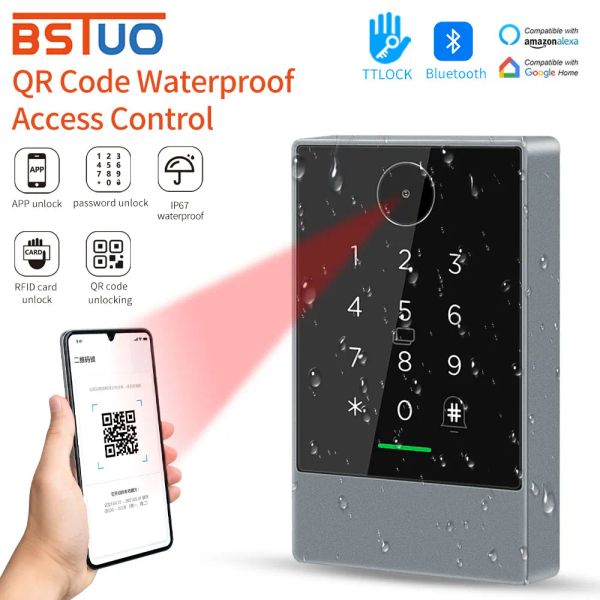 Scanners 2023 Nuovo in Tthotel APP ACC Access Case Control KeyPad 13.56MHz QR Scanner QRCode Reader Waterproof Work with With Alexa Google