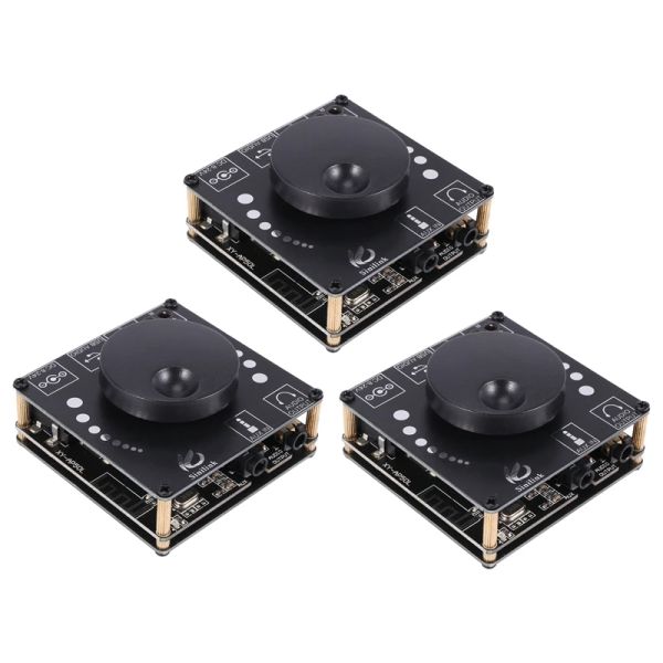 Amplificador 3x XYAP50L Mini Bluetooth 5.0 50W+50W Wireless Audio Power Digital Board Board App 3,5mm AUX USB