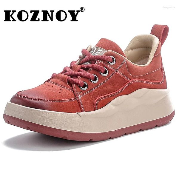 Sapatos casuais koznoy 4,5 cm botas de tornozelo natural genuíno de couro genuíno robusto vulcanizar mocassinos apartamentos de outono mulheres étnicas mola da mola