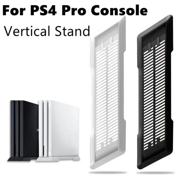 Placks preto/branco Stand vertical Novo absido vertical Base de dissipação de calor de dissipação de calor vertical para PS4 Pro