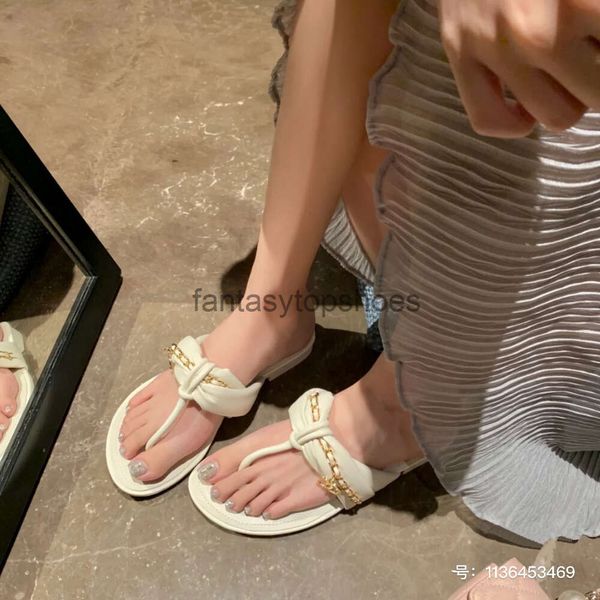 Channeles New Paris 2023 Summer Women Women Beach Shoes Chaine Sandals Lady Flat Flip Flops Casual Shoes Mujer Оригинальный роскошный дизайнер Boho Slippers Femal