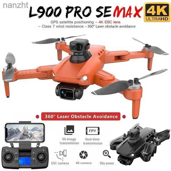 Drones L900 Pro Se Max G Drone 4K Professional Dual HD Camera 5G FPV 360 Уклонение от препятствий Бесстраночный мотор RC Four Helicopter Drone Toy WX