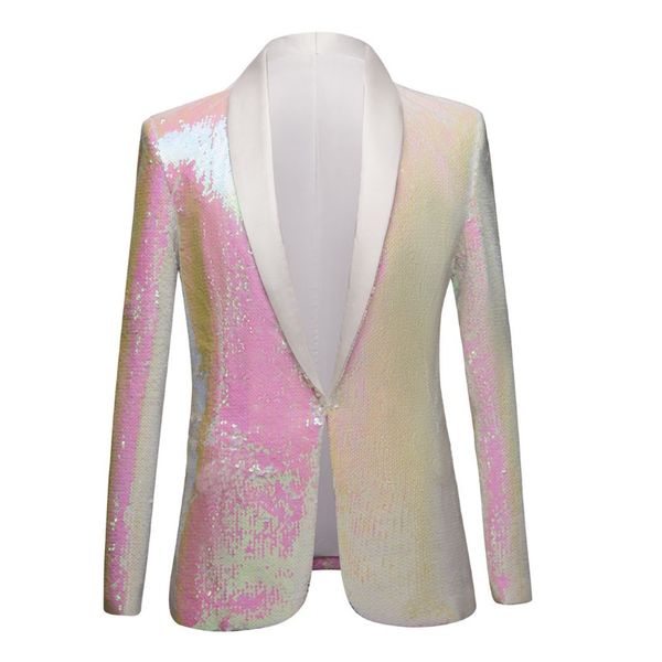 Homem puro branco rosa sé -lapin de lapela terno blazer lateral de moda de moda masculina de trajes de trajes de trajes de trajes de trajes de trajes de trajes de trajes de trajes nutrientes Slim Fit Tuxedo Co 310p