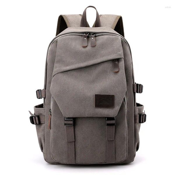 Backpack 2024 Fashion Vintage Canvas For Men Mulheres Mochilas Macacas Masculino de Grande Capacidade Viagem Rucksack Sacos de Escola de ombros