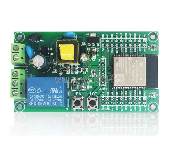 Accessoires AC Powered ESP32 WiFi Bluetooth Ble Single Relay Modul ESP32 Development Board E/A -Port UART -Programm Downloadport 4m Byte Flash