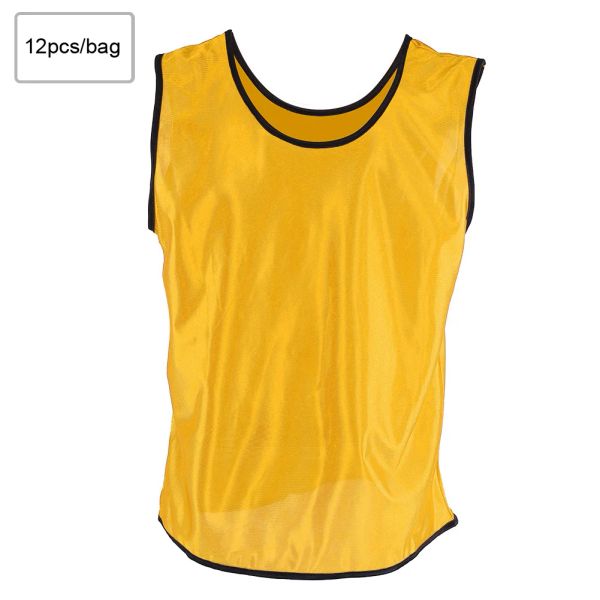 Acessórios Jerseys sem mangas infrantáveis infrantáveis jogadores de treinamento de basquete de futebol amarelo