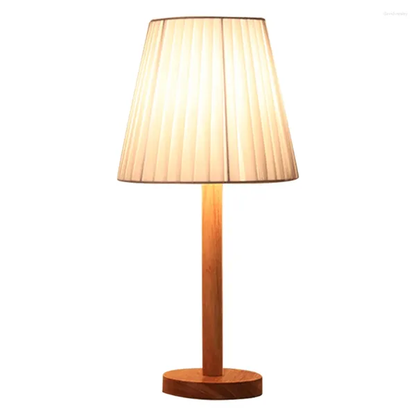 Lampade da tavolo Light Hidewide Hampfera di ricarica con remoto con tonalità di lino in tessuto a base di legno per soggiorno camera da letto