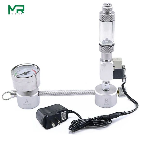 Attrezzatura kit di sistema generatore di co2 fai -da -da -te con regolazione del flusso d'aria della pressione Pianta di pesce diffusore AquariumCo2 Valve