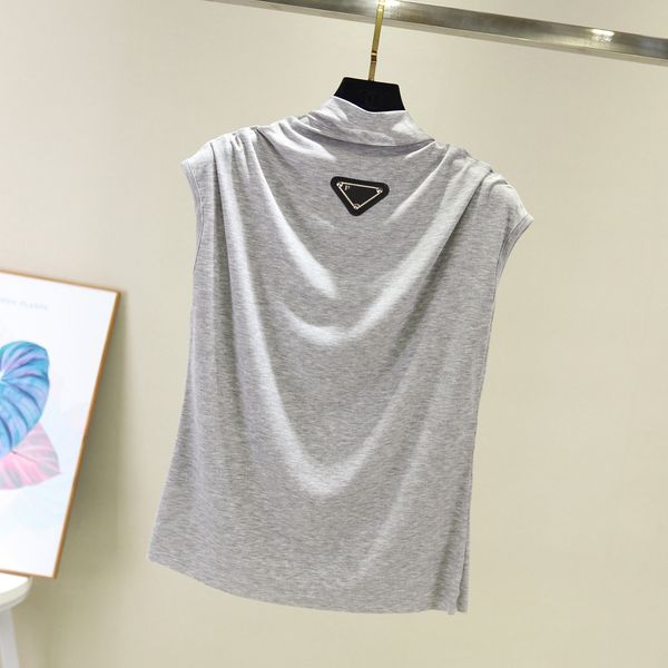 Top da donna Top Top Top Shirt Anagram regolare in cotone corto di cotone camis femmina femmina maglieria maglieria ricamo giubbotto giubbotto maglia sport