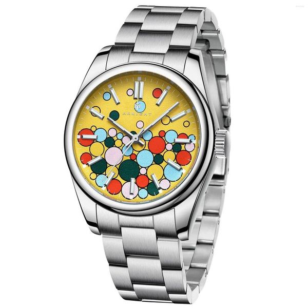 Нарученные часы Aknight Watch Men Analog Quartz Movements Watches для элегантного дизайна 30 -метрового водонепроницаемого модного бизнеса классический унисекс