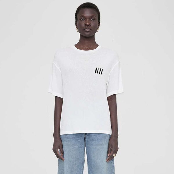 24SS Designer White Tees Женщины распадаются печатные футболки летние новые валики