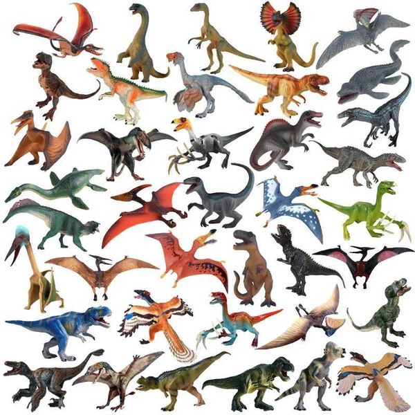 Altri giocattoli Real Jurassic Dinosaur Picture T-Rex Velociraptor spinosaurus pterodactylosaurus Modello animale Azione Collezione per immagini di bambini Toysl240502