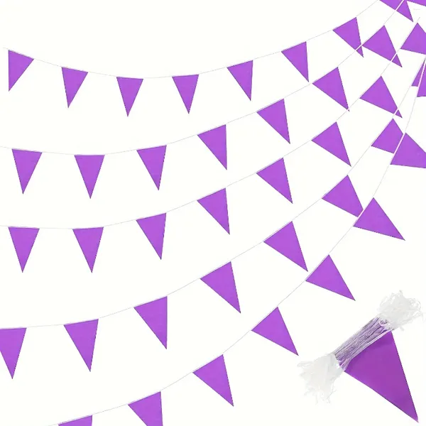 Украшение вечеринки 1pc треугольник цветовой флаг объемный гирлянд