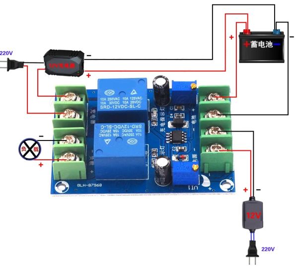 Acessórios Power Automático Módulo de comutação Falha na potência da bateria Placa de controle automática Placa de controle Disjuntor de circuito de emergência