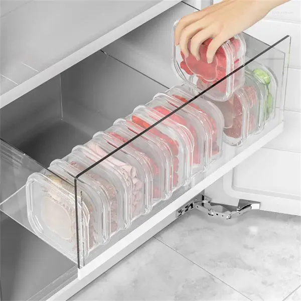 Хранение бутылки с хранением холодильника. Случайный корпус портативный прозрачный прозрачный с крышкой для свежих продуктов.