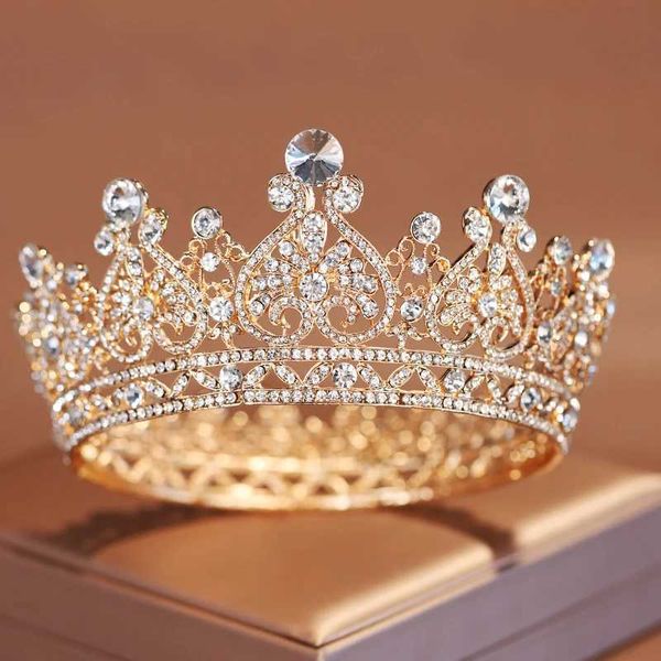 Hochzeitshaarschmuck Itacazzo Bridal Headwear Königin Diadem Klassische Tiaras große kreisförmige Krone geeignet für die Hochzeitsfeier der Frauen geeignet