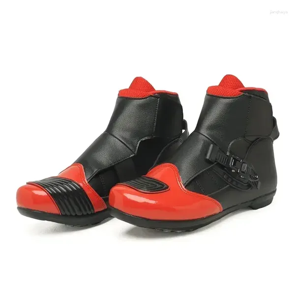 Fahrradschuhe Leder -Motorradstiefel wasserdichte Motorradfahrer Männer Vintage Riding Knöchel Rennstraße Moto Moto -Motocross -Ausrüstung