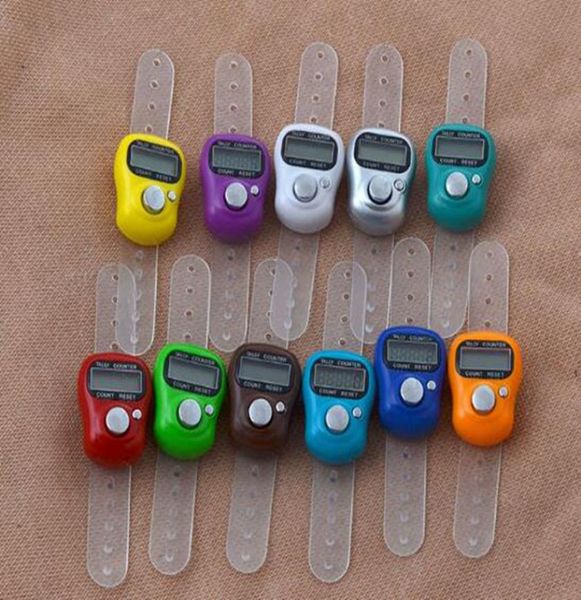 Mini Hand Hold Band Tally Counter LCD Digitale Bildschirmfinger Ring Elektronische Kopfzahl Tasbeeh Tasbih6661075