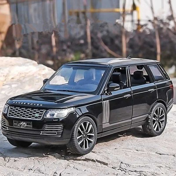 Diecast Model Cars 1/32 Range Rover Sport Suv -сплав Metal Car Model Die Cast Off Road Car Sound и Light Series Childrens Toy Giftsl2405