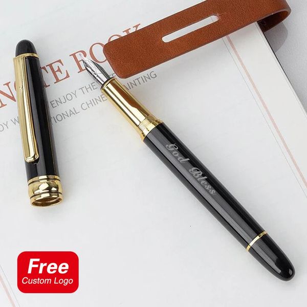 Personalisierte Anpassung Gold Fountain Pen Business Einfacher Signature Geschenkpreis Büro Special School Schreibweichung 240428