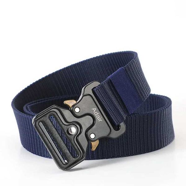 S Belt Nylon Jeans Student Belt String Belt Weaving Army Fabric Tactical Tactical Military Belt di tela casual di alta qualità HB075 J240506