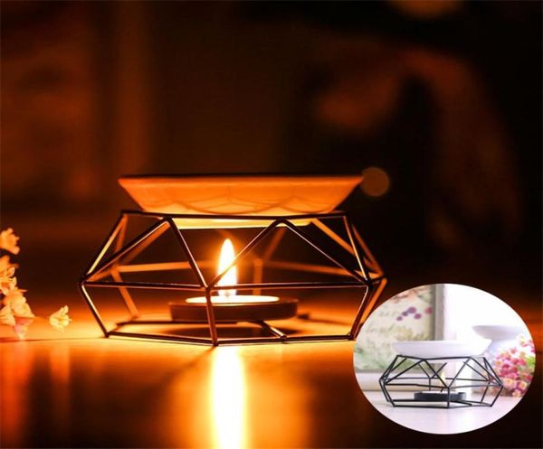 Queimador de óleo de aço inoxidável vela de aromaterapia queimadores de óleo lâmpada vela de velas portador de castiçal home yoga decoração de vela de vela 555 8029744