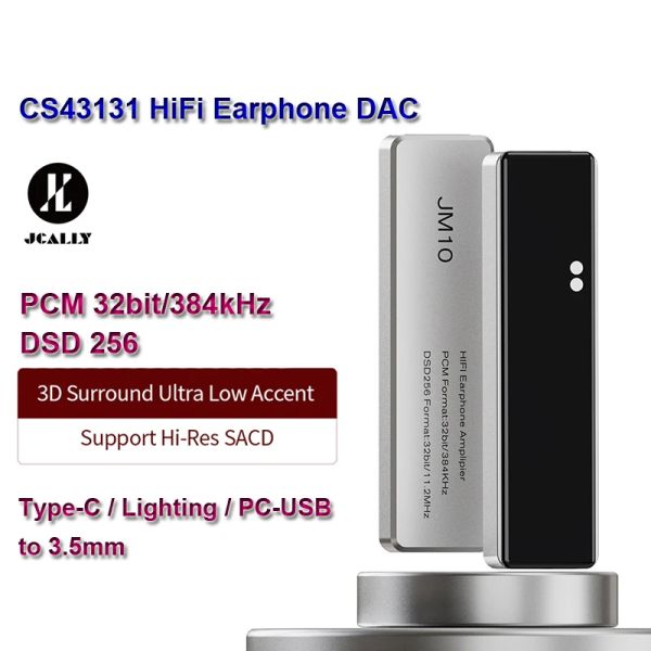 Amplificatore JCally CS43131 DSD256 PCM 32 bit/384KHz USB DAC AMP HIFI Interfaccia audio da 3,5 mm ADATTER AUDIOPHI AUDIOPHI