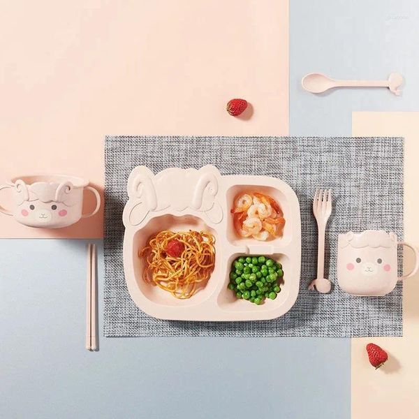 Piatti per bambini Bento Box Bento Box Kitchen Creative Anime Modeling Contenitore Wheat Container Accessori Accessori per la scuola Pranzo