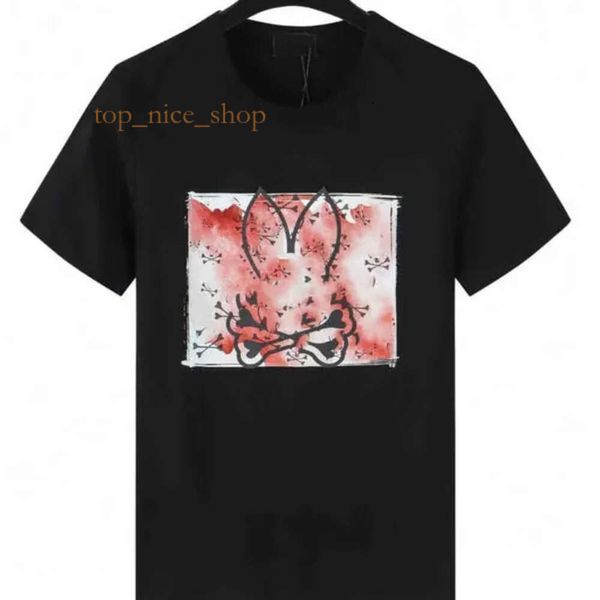 Maglietta da uomo con coniglietto BAD BUNNY Maglietta in cotone in tessuto traspirablepsyco coniglietto da coniglietto con la stampa animale per le camicie per donne a manica corta NECKS STAMPATO CAMPIO POP TEE SHIRT 9646