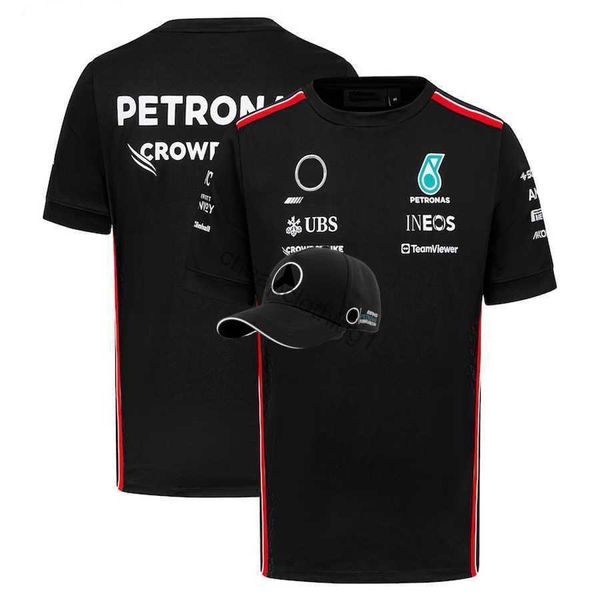 HQ-T-Shirts T-Shirts für Mercedes Team Keto F1 2024 Saison Petronas Motorsport Männer atmungsaktives lässiges Kurzarm T-Shirt Sommer geben Hut weiß oder schwarz 88ib