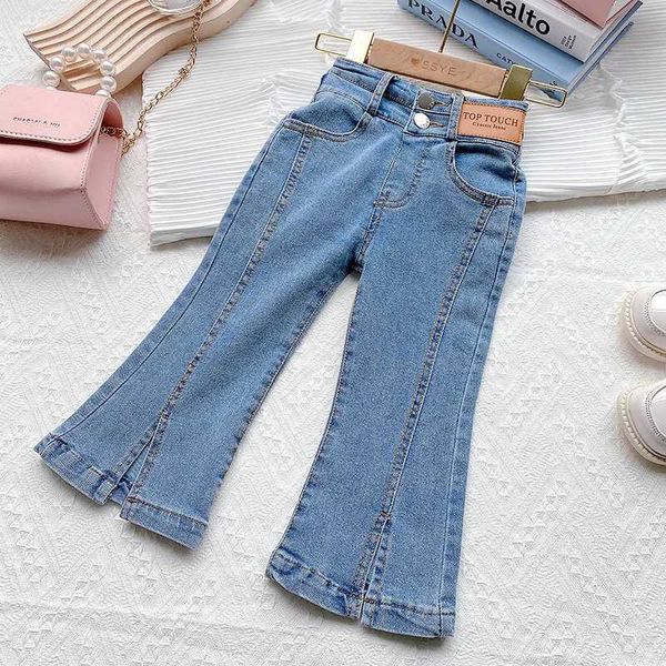 Shorts Childrens Mode Jeans 2023 Herbst Neues Produkt Mädchen Retro Casual Hosen Little Girl Party Streetstyle Pure Cotton Jeansl2403