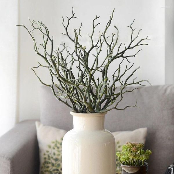 Dekorative Blumen Großer Baumzweig Forked Dark Magic Style Artificial Plant für El Store Restaurant Ornamente Vase gefälschte Blume 35 cm