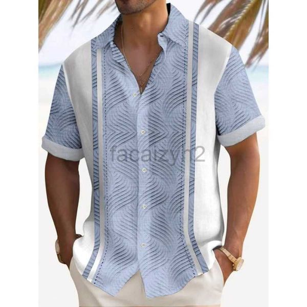Men's Plus Tees Polos 2024 Новые 3D цифровые печатные мужские летние красочные гавайские рубашки с коротким рукава