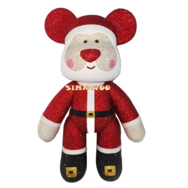 Costure artesanato shinestone Papai Noel Doll Doll Christmas Decorativa Diam Diamond Pintura Mosaic Urso Brinquedado Cristal Toy Cruzada