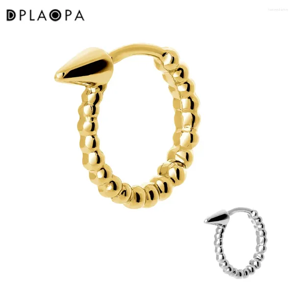 Orecchini a cerchio DPLAOPA 925 perle a spike rivestite in oro in argento in argento sterling.