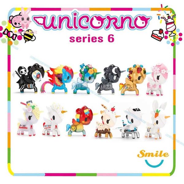 Слепая коробка угадайте сумку Tokidoki Bag Unicorno Blind Box Игрушка Аутентичная 6 -серия Blind Bag Toy Anime Girl Gift милая модель T240506