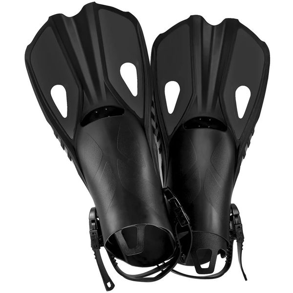 Snorkel Fins Swim Flippers Короткие дайвинг -лягушка обувь утиные веб -сайты Регулируемый силиконовый размер путешествия открытый каблук взрослые мужчины. Женщины молодежь 240425