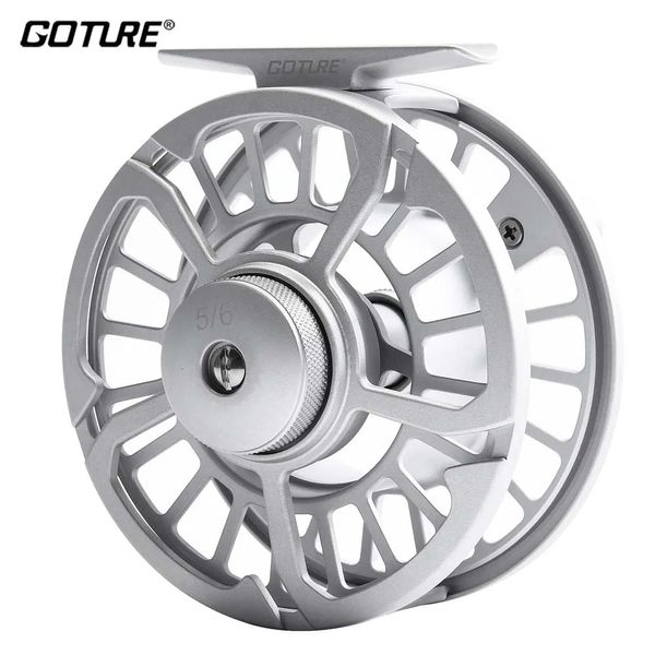 Goture Cncmaachined Aluminium Fly Fishing Rolle 34 56 78 910 WT 21BB Geschwindigkeitsverhältnis Eisrad links und rechte Handwerkzeug 240506