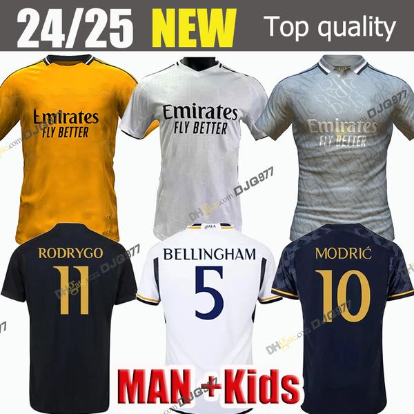 3xl 4xl 24 25 Maglie da calcio Bellingham 2024 Real Madrids Vini Jr Endrick Camavinga Mbappe Rudiger Modric Kroos Tchouameni Valverde Men Shirt Uniforms