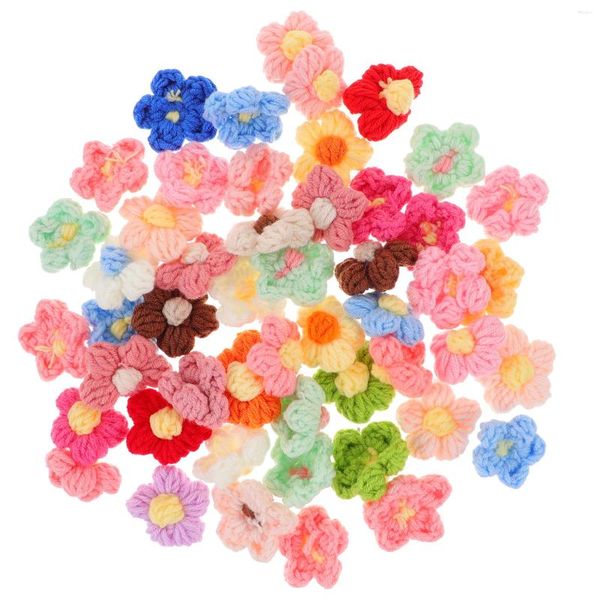 Декоративные цветы шьем на цветочных пятнах вязаные крючковые цветочные аппликации украшения одежды