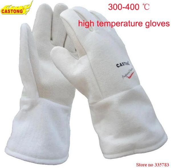 Перчатки NFHH1534 Защитные перчатки 300400 градусов промышленные нагревающие перчатки Высокотемпературные огнеды