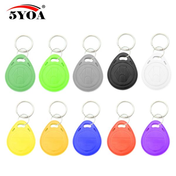 Karte 50pcs EM4305 T5577 Kopieren Sie umgeschriebene Schreibgeschichte EM ID Keyfobs RFID Tag Key Ring Card 125kHz Proximity Token Badge Duplikat