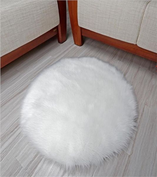 Imitação de lã tapete redondo tapete de ioga de ioga quarto sala de estar para mesa de estar de mesa decorativa Minimalista moderno4766469