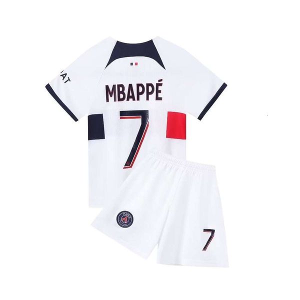 Футбольные майки мужские спортивные костюмы 23-24 бара Le Away Game 7 Mbappe 10 Neymar Football Jersey Установите размер детей 14-30