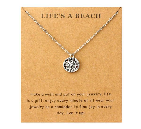 Starfish Sailing Waves Seahorse Beach Ocean Pendants Collane di tartaruga Sea Sand Mermaid Women Fashion Gioielli Fashion Gift5579269