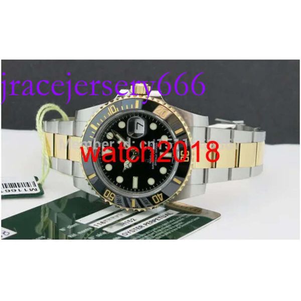 NY LA GM di alta qualità Sapphire 40mm inossidabile ceramica nera inossidabile 0iginal Box File 116613 Automatico Sport Mens Orologio da uomo Orologi da polso DBG