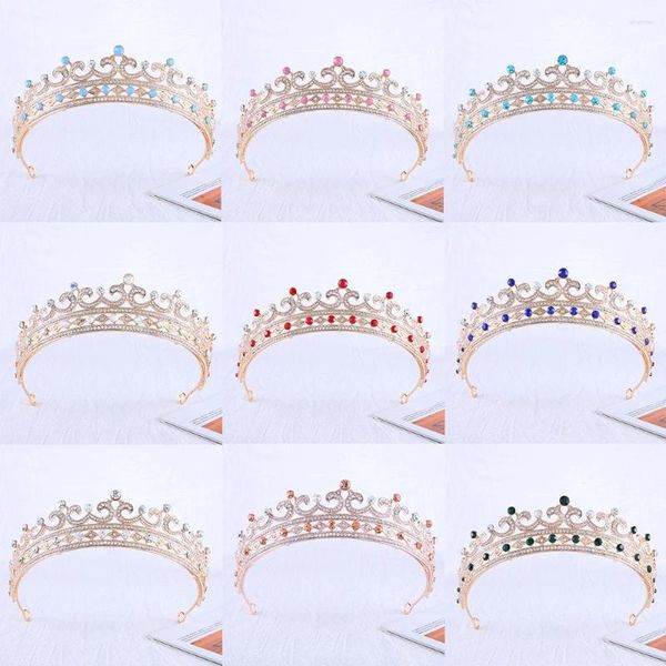 Clip per capelli Upscale Crystal Gem Crown Ornaments Mobile Banquet Wedding Accessori per donne