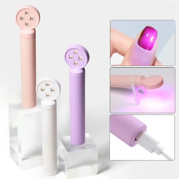 Nagel Trockner Lulaa Mini UV Light Lampe Gelkleberhärtung Handheld wiederaufladbar Trockner -LED -Kunstausrüstung Werkzeuge